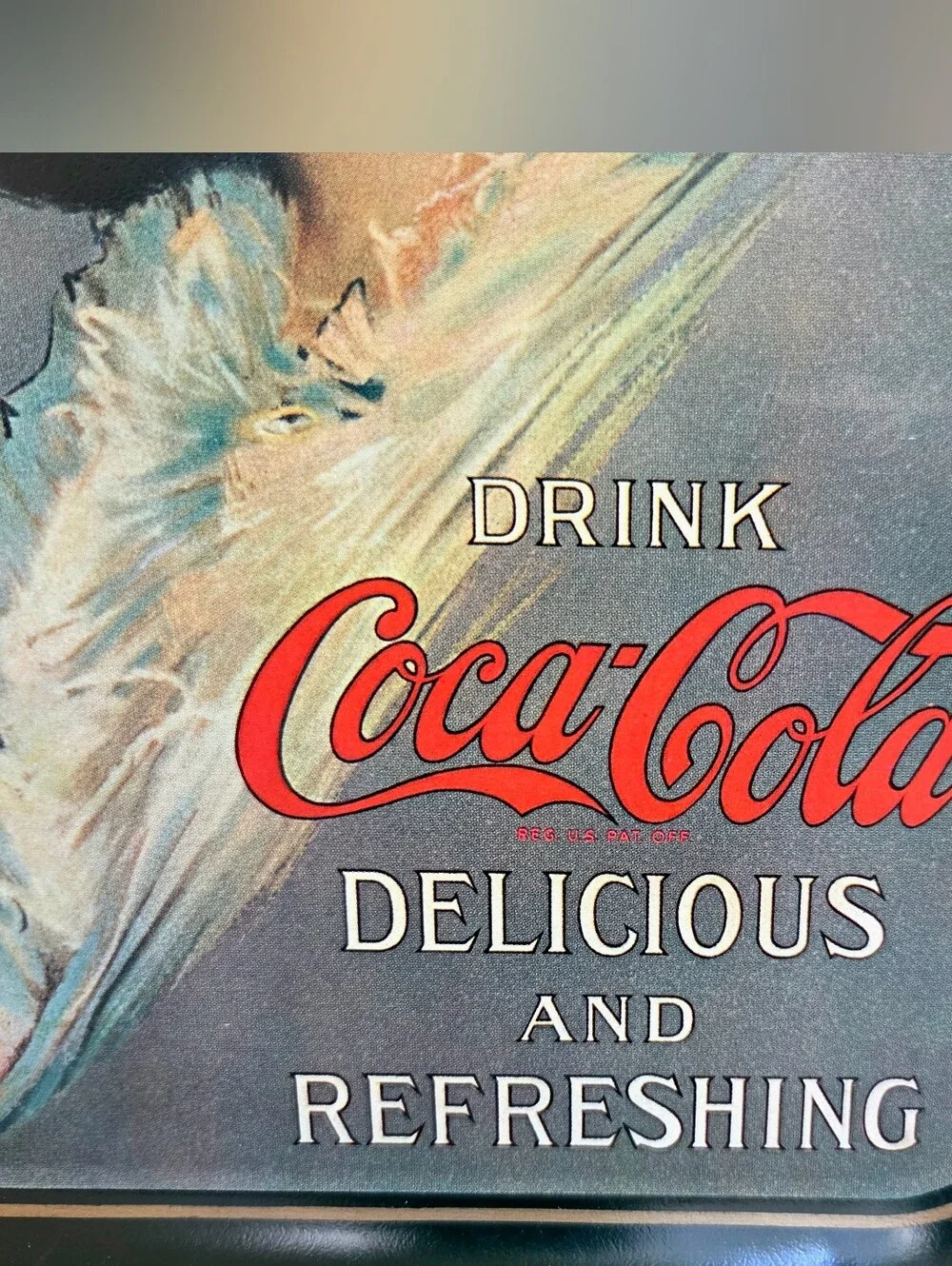 Vintage Coca-Cola Hamilton King Girl Metal Serving Tray – 1970s Repo, Retro Coke